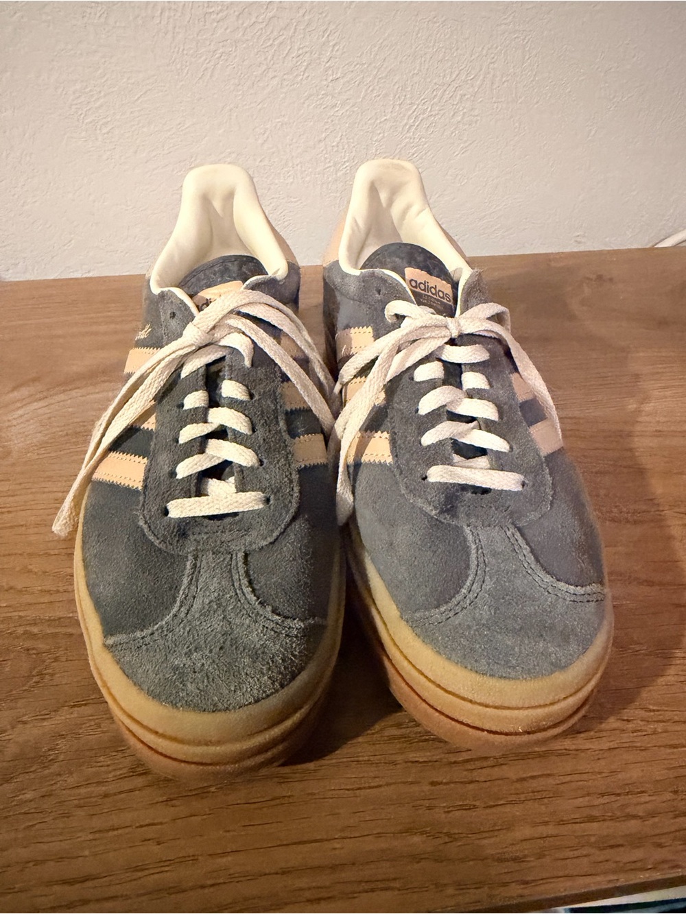 adidas Women’s Gazelle Suede Sneakers in Slate Blue & Cream - Picture 3 of 6